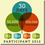 Participant Badge for National Novel Writing Month, 2012